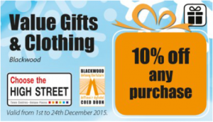 Blackwood Offer - value gifts and clothing