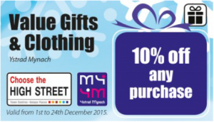 Ystrad Mynach Offer - value gifts and clothing
